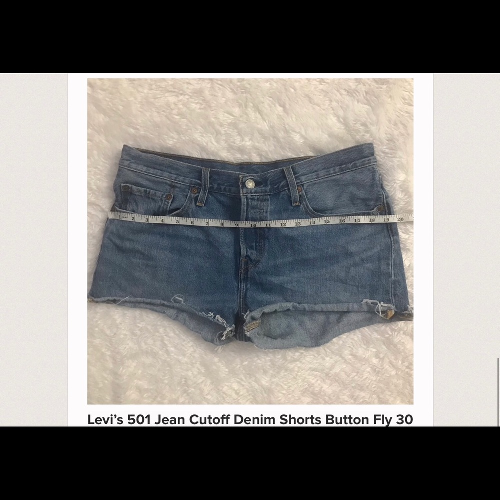 Levi’s 501 Jean Cutoff Denim Shorts Button Fly 30